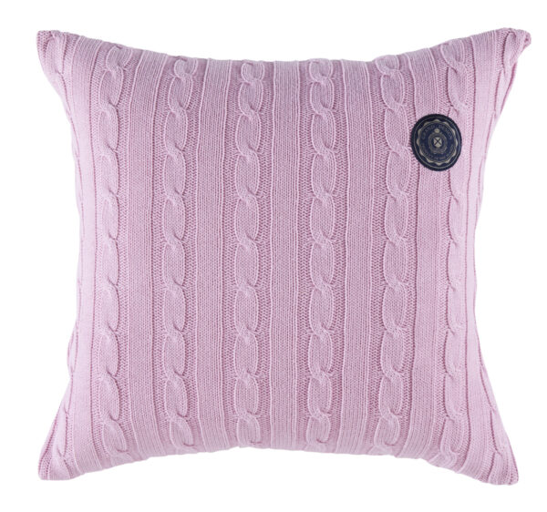 Kissenhülle Zopfstrick rosa/blau