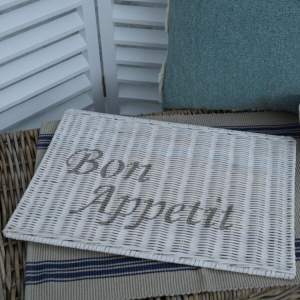 Rattan Platsmatte "Bon Appetit"