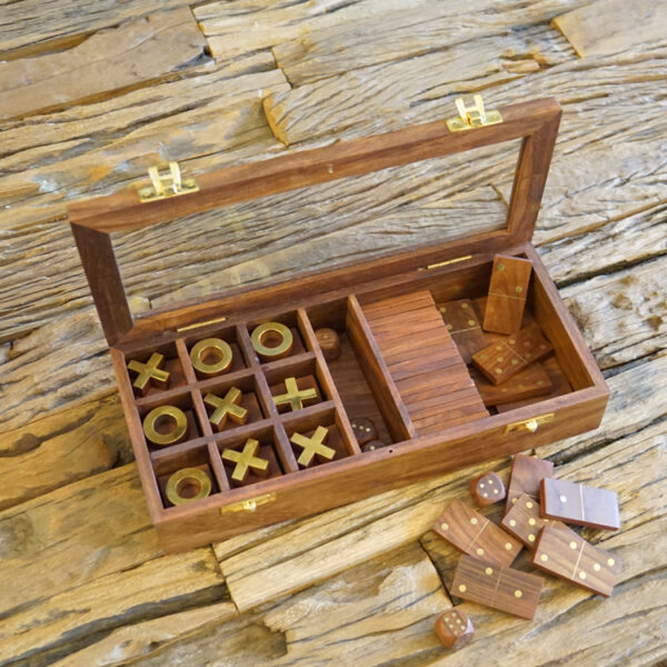 Tic-Tac-Toe & Domino Holz