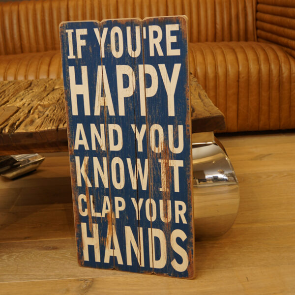 Shabby Chic Schild Happy