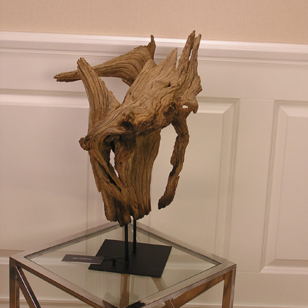 Vintage Holzskulptur auf Standfuß