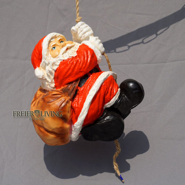 Weihnachtsmann am Seil mit Sack als Figur