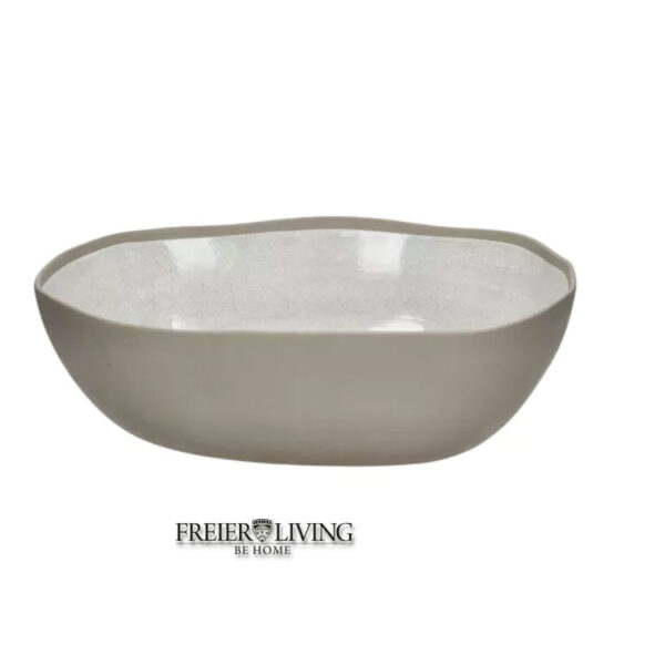 Pomax PRIMEVAL serving bowl porcelain L 36,3 x W 33 x H 10 cm  light grey