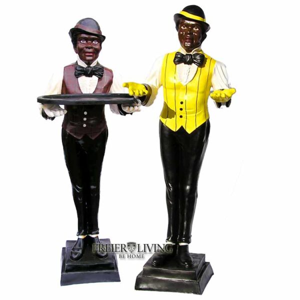 Black Boy Butler Figur Statue Werbefigur
