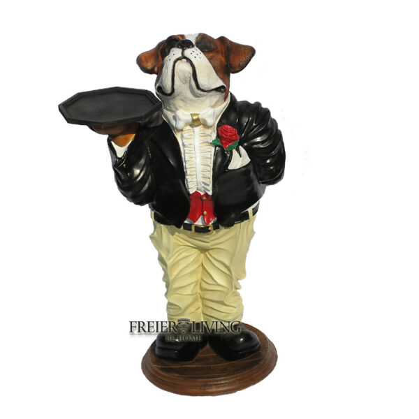 Englische Bulldogge Statue Butler