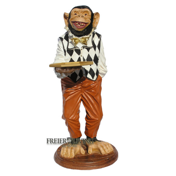 Affe Butler Figur Statue Dekofigur