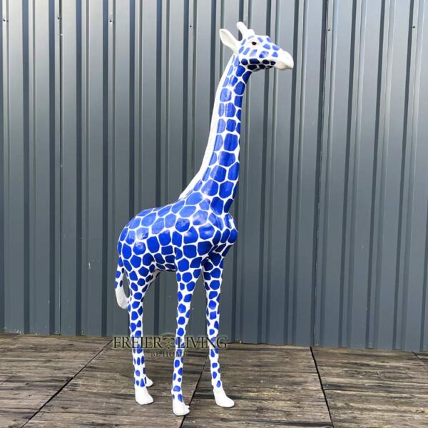 Giraffe Pop Art Figur blau weiß