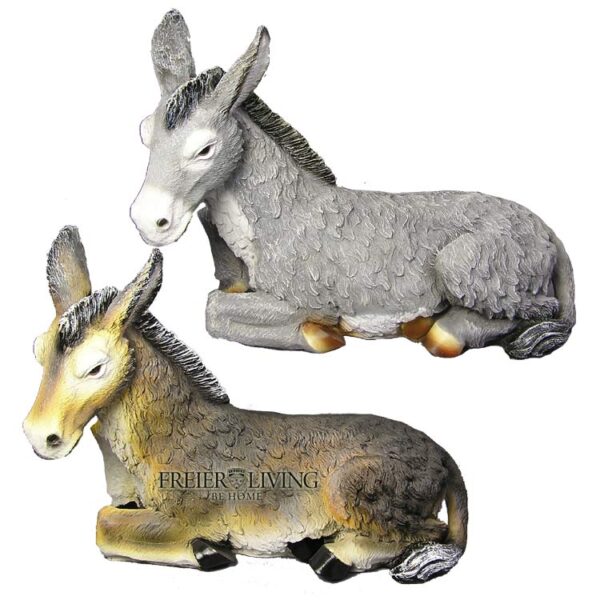 Esel liegend Gartenfigur Figur in 2 Lackierungen