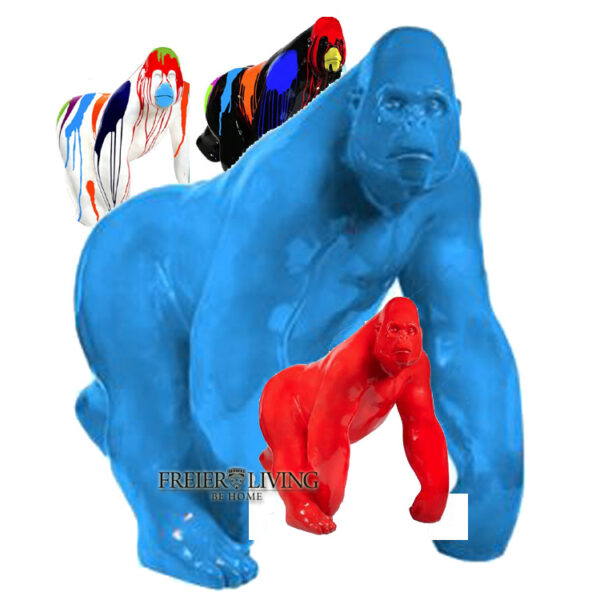 Gorilla Pop-Art Deko Design Handbemalt Figur Skulptur 137 cm