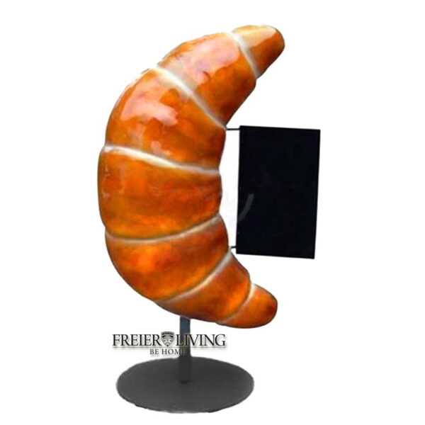 Croissant Brötchen Werbefigur Straßenaufsteller