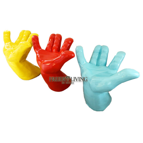 Designer Hand Hocker Stuhl Deko Modern Fingersessel Design Pop Art