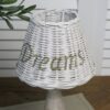 Weißer Lampenschirm aus Rattan