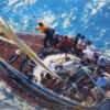Bild im Rahmen Segelschiff