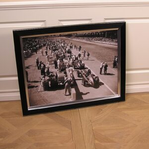 Wandbild historisches Autorennen
