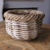 Rattankorb mit Juterand
